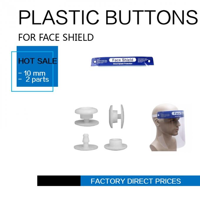  boutons EN PLASTIQUE INSTANTANÉS de difficulté POUR le masque de protection
