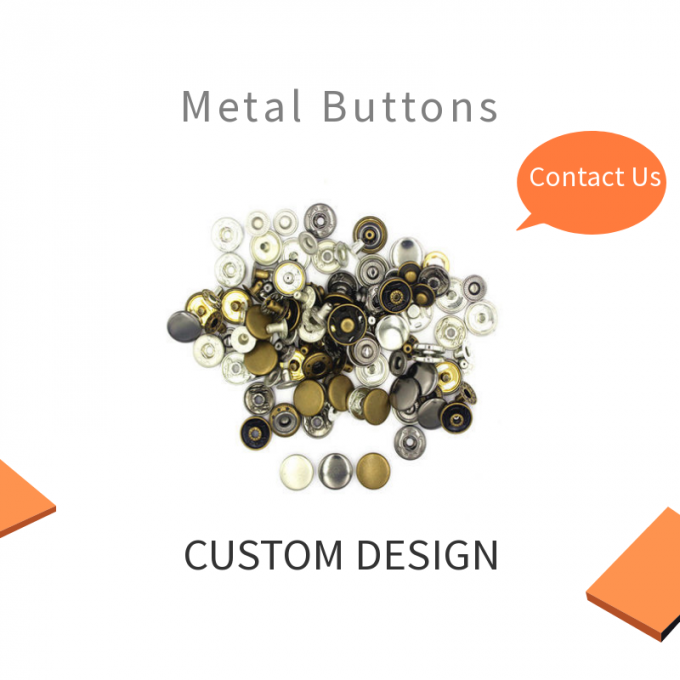les boutons de mode de commande en gros de fournisseur de boutons en métal conçoivent