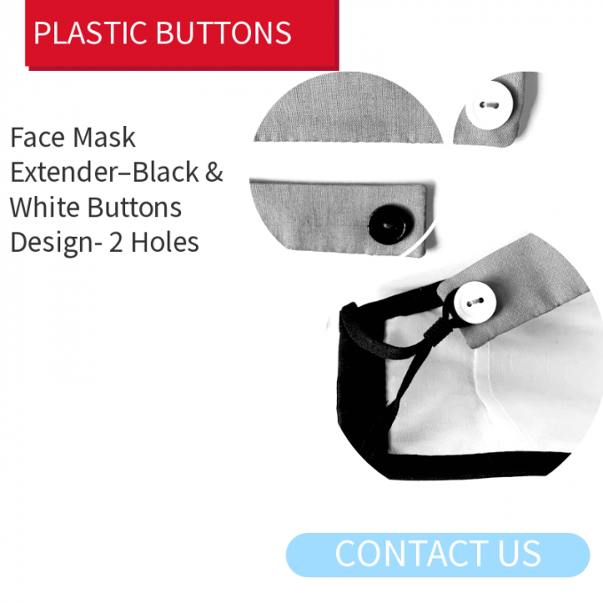 boutons de noir de supplément de masque